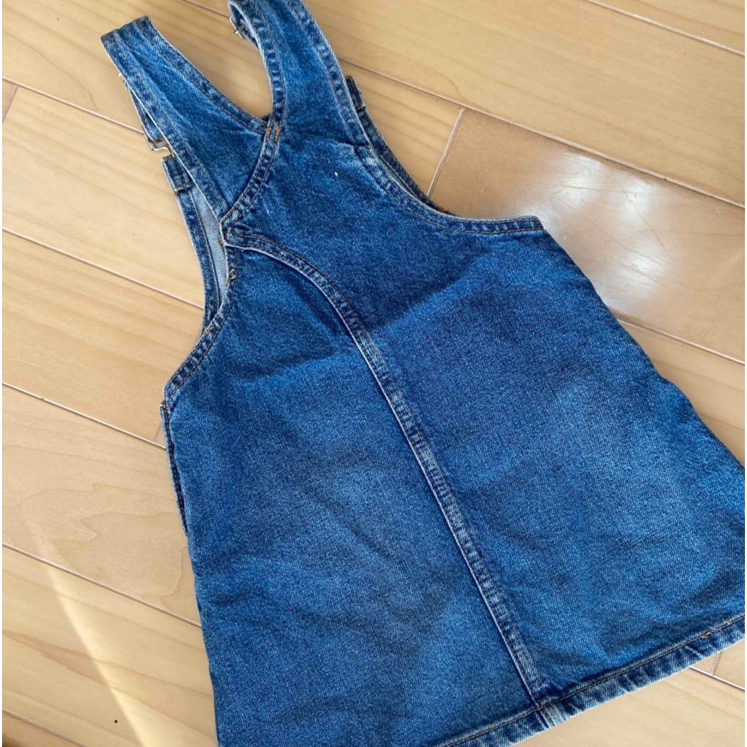 ZARA KIDS(ザラキッズ)のZARA kids デニム　ジャンパースカート110 キッズ/ベビー/マタニティのキッズ服女の子用(90cm~)(ワンピース)の商品写真