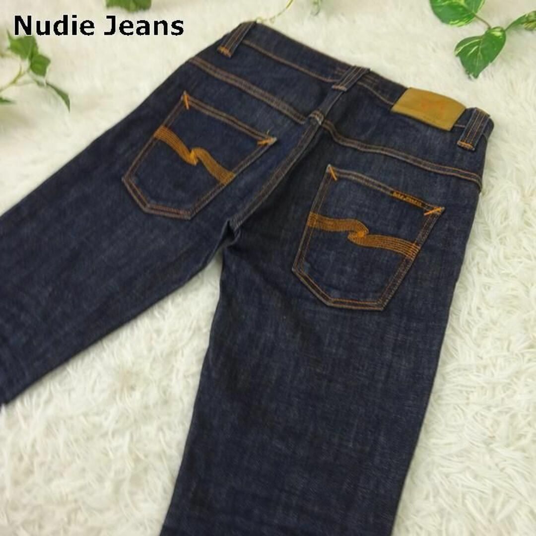 Nudie Jeans(ヌーディジーンズ)のヌーディージーンズ　THIN FINN　濃紺スリムテーパード　ストレッチ　29 メンズのパンツ(デニム/ジーンズ)の商品写真