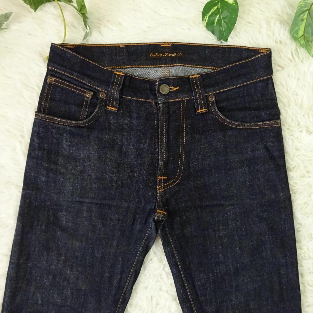 Nudie Jeans(ヌーディジーンズ)のヌーディージーンズ　THIN FINN　濃紺スリムテーパード　ストレッチ　29 メンズのパンツ(デニム/ジーンズ)の商品写真