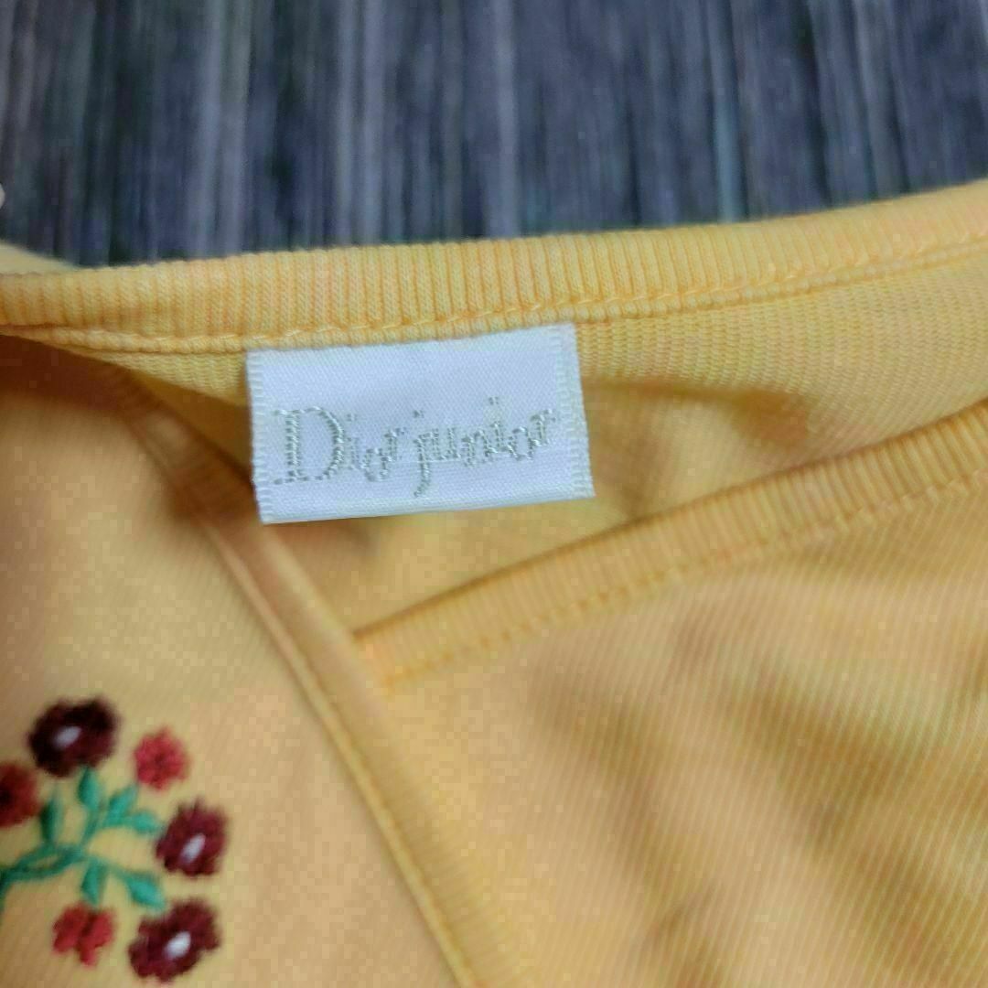 Dior　ジュニア　上品　フラワー刺繍　Tシャツ　トレーナー　お洒落　ポロシャツ