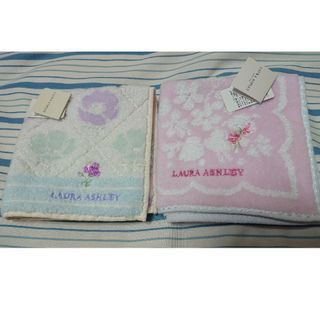 ローラアシュレイ(LAURA ASHLEY)の未使用ローラアシュレイタオルハンカチ×2(ハンカチ)