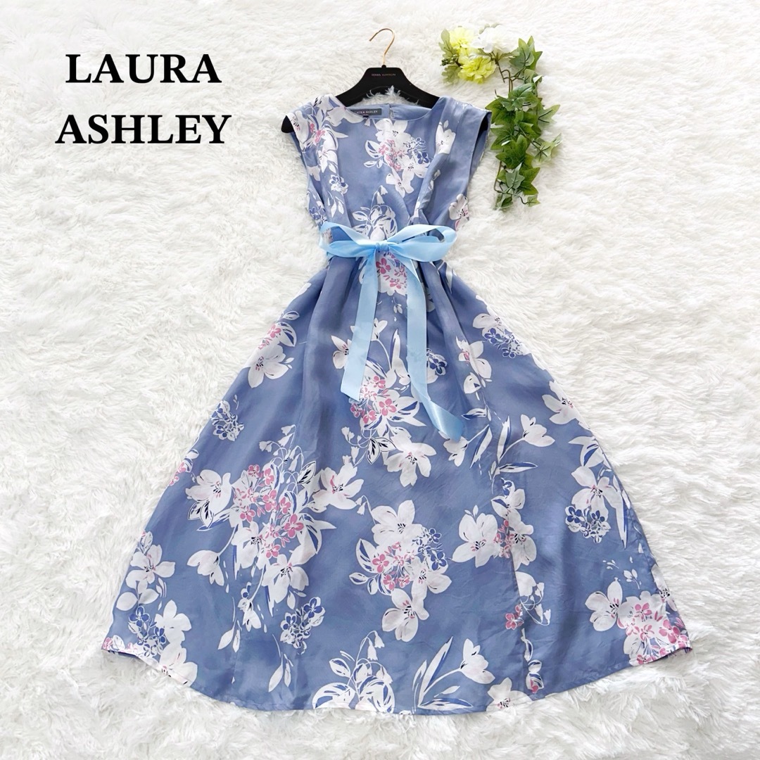 laura ashley ワンピース　花柄　ロングワンピース