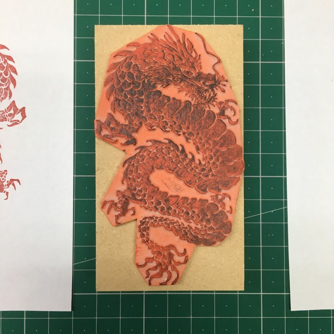 イラストスタンプ　龍＆鳳凰の２個セット　特別価格　（ドラゴン・ dragon・ ハンドメイドの文具/ステーショナリー(はんこ)の商品写真