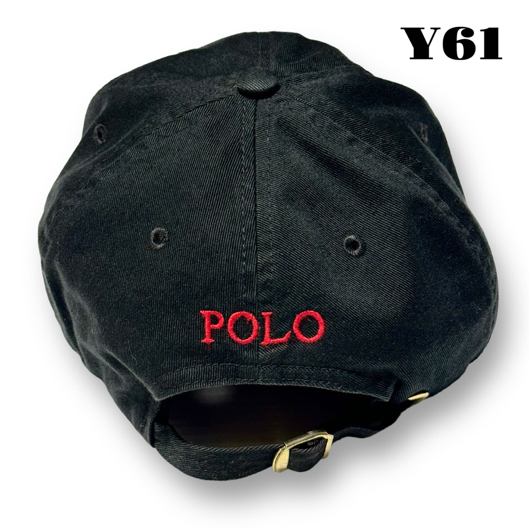 POLO RALPH LAUREN(ポロラルフローレン)の未使用品！ POLO Ralph Lauren キャップ 帽子 ブラック 黒 赤 メンズの帽子(キャップ)の商品写真