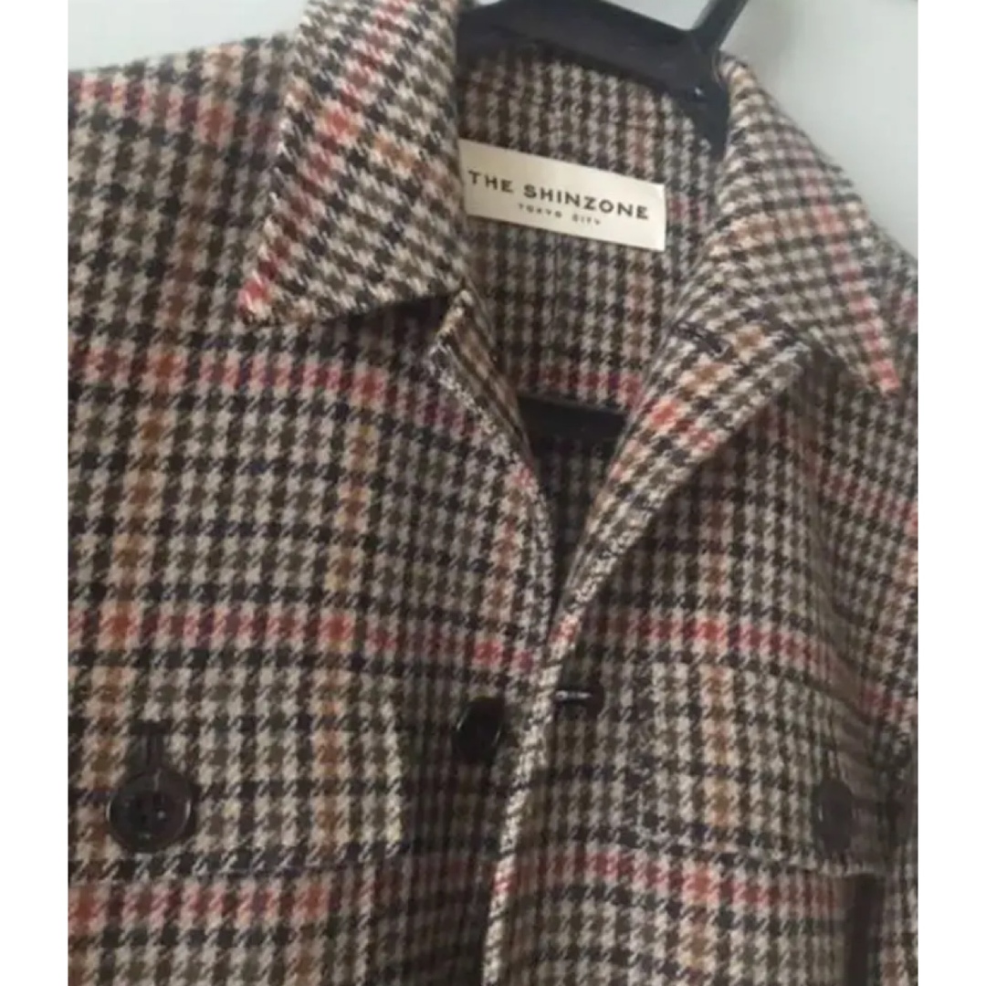 Shinzone - shinzone コート CPO jacket チェック ウール ジャケットの