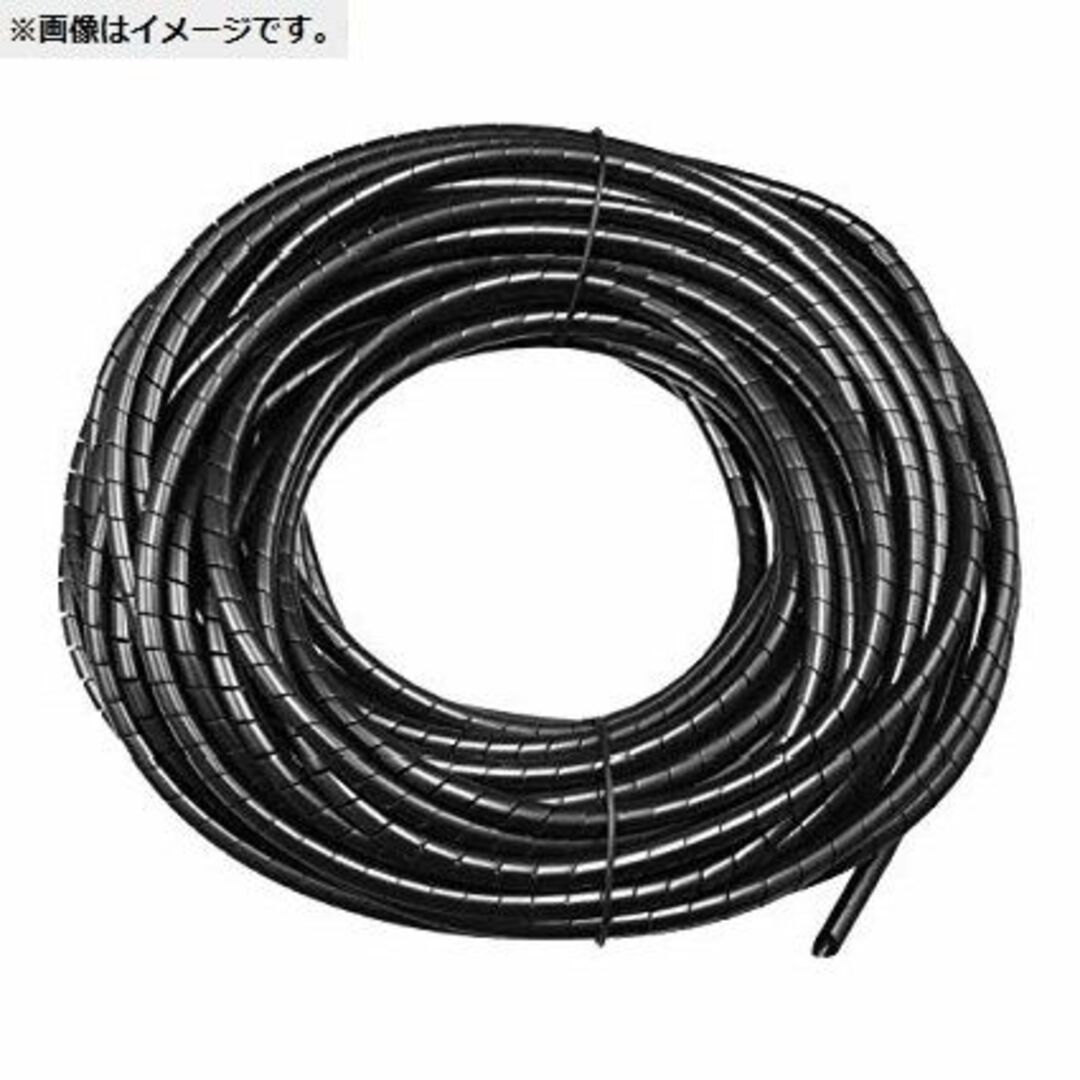 スパイラルチューブ 10x12 50m ブラック PE10x12-50 インテリア/住まい/日用品のインテリア/住まい/日用品 その他(その他)の商品写真