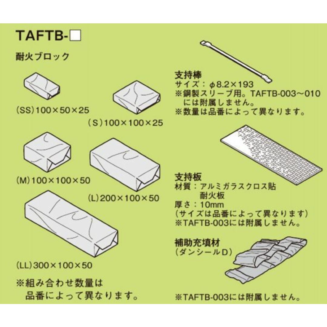 耐火ブロック工法(タフロック60) TAFTB-020