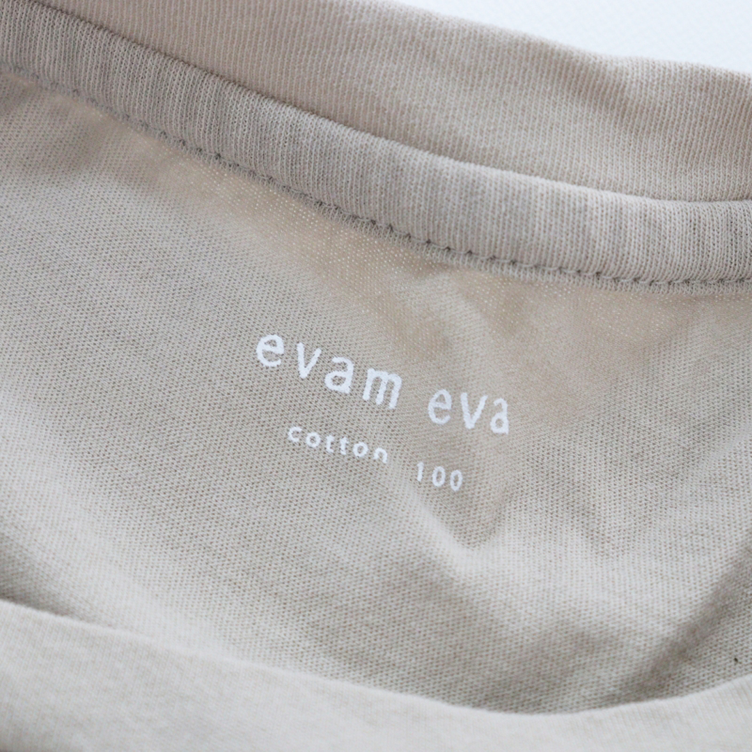 evam eva(エヴァムエヴァ)の2023SS エヴァムエヴァ evam eva Cotton Sleeveless Pullover コットンスリーブレスプルオーバー /ベージュ チュニック【2400013567855】 レディースのトップス(カットソー(長袖/七分))の商品写真