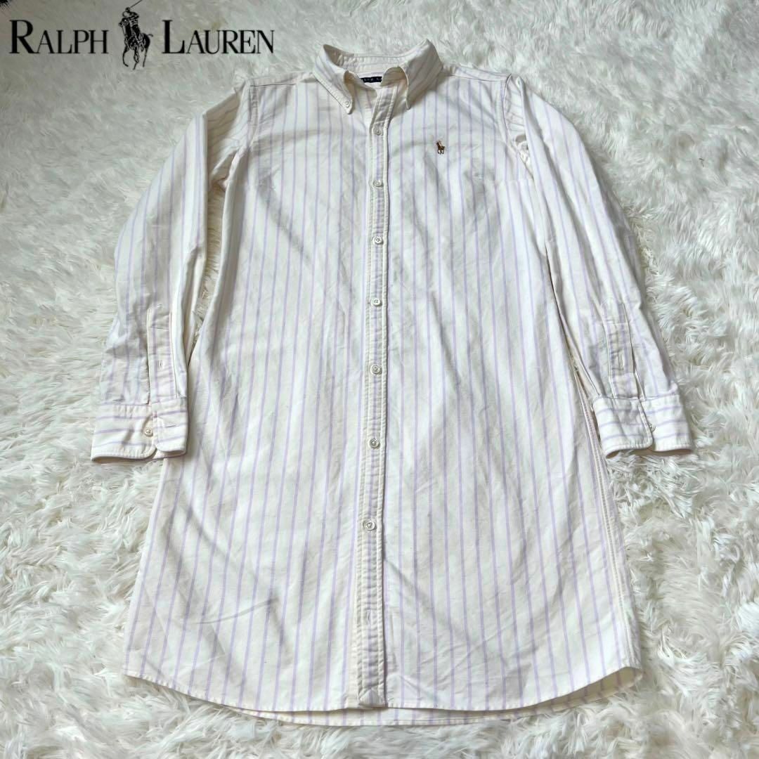 Ralph Lauren(ラルフローレン)のラルフローレン　ストライプ　シャツ　ワンピース レディースのワンピース(ひざ丈ワンピース)の商品写真