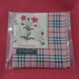 BURBERRY バーバリー ハンカチ 花柄 ギンガムチェック柄(ハンカチ)