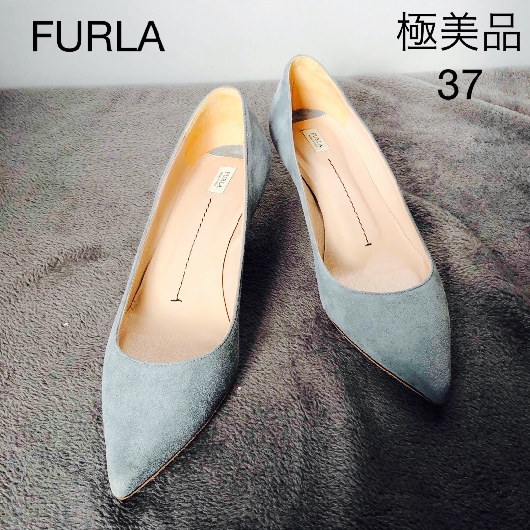 Furla(フルラ)のFURLA スエードパンプス　水色 レディースの靴/シューズ(ハイヒール/パンプス)の商品写真