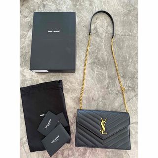 イヴサンローラン(Yves Saint Laurent)のイヴ・サンローラン　斜めがけチェーンショルダーバッグ　ポシェット(ショルダーバッグ)