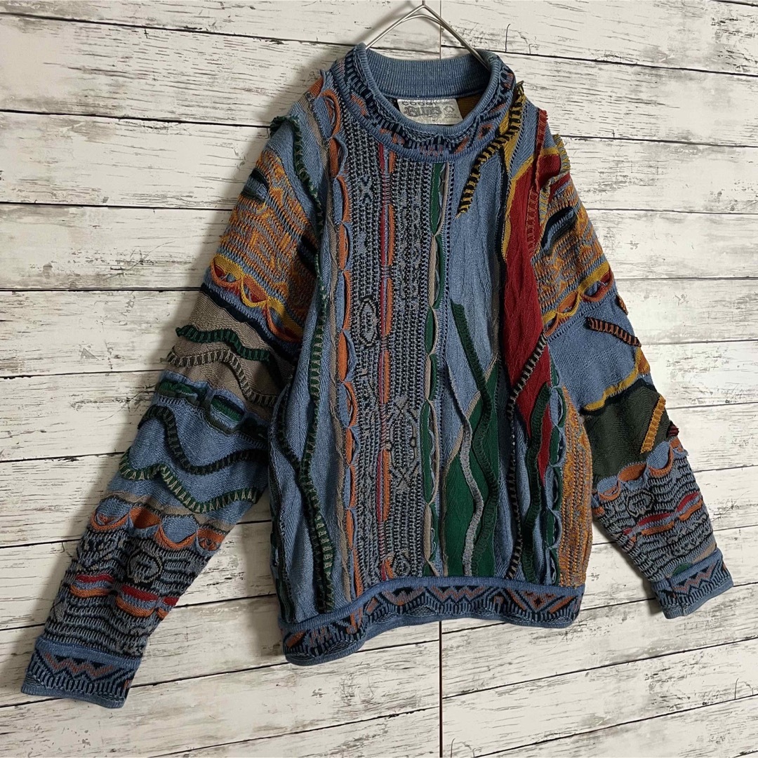 【幻の1点モノ】coogi クージー 立体 編込み 3Dニット 即完売モデル