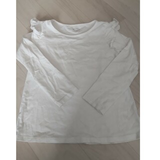 白　カットソー長袖Tシャツ120cm(Tシャツ/カットソー)