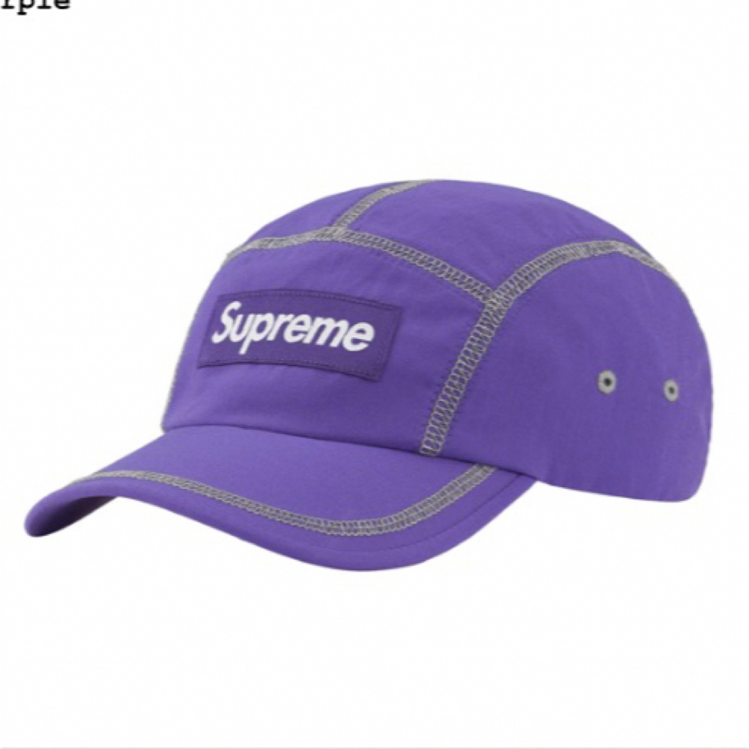 supremeシュプリーム  キャンプキャップ　supreme パープル　紫　リフレクティブ