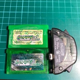 ゲームボーイアドバンス(ゲームボーイアドバンス)のポケットモンスターエメラルドとリーフグリーンのセット(携帯用ゲームソフト)