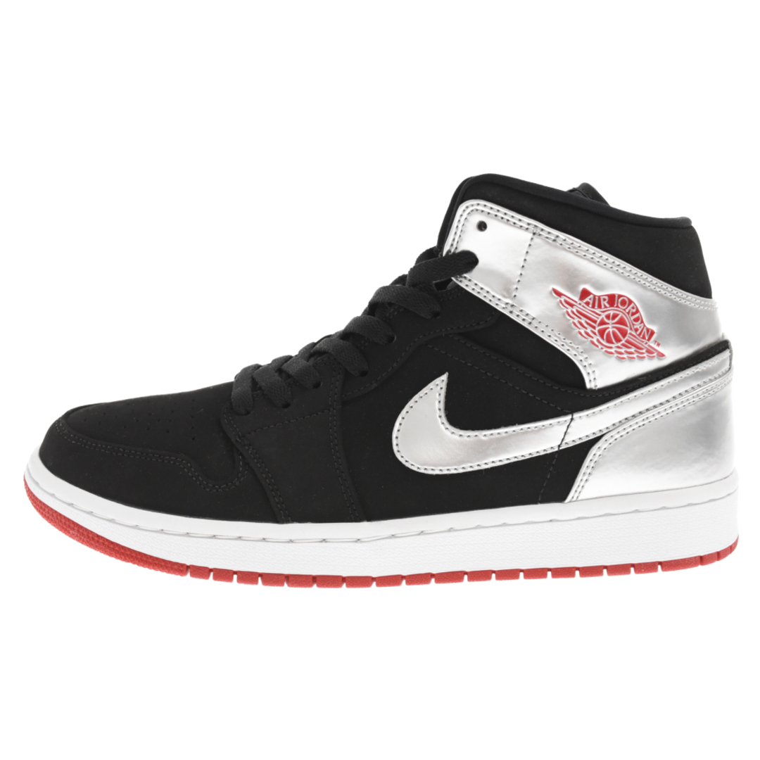 NIKE ナイキ AIR JORDAN1 MID Johnny Kilroy エアジョーダン1 ミッド ミッドカットスニーカー ブラック/シルバー 554724-057 US8.5天然皮革合成皮革合成繊維底