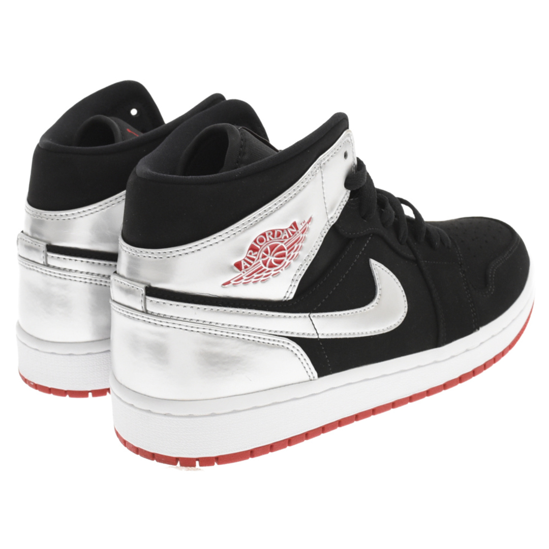 NIKE ナイキ AIR JORDAN1 MID Johnny Kilroy エアジョーダン1 ミッド ミッドカットスニーカー ブラック/シルバー 554724-057 US8.5天然皮革合成皮革合成繊維底