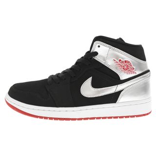 ナイキ(NIKE)のNIKE ナイキ AIR JORDAN1 MID Johnny Kilroy エアジョーダン1 ミッド ミッドカットスニーカー ブラック/シルバー 554724-057 US8.5(スニーカー)