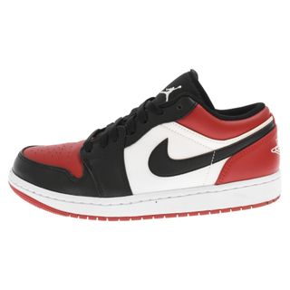 ナイキ(NIKE)のNIKE ナイキ AIR JORDAN1 LOW BRED TOE エアジョーダン1 ローカットスニーカー ブレッド ブラック/レッド 553558-612 US8(スニーカー)