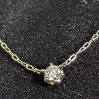 4℃ - 美品☆4℃ ダイヤモンドペリドッ 馬蹄ネックレス K18YG☆エテ