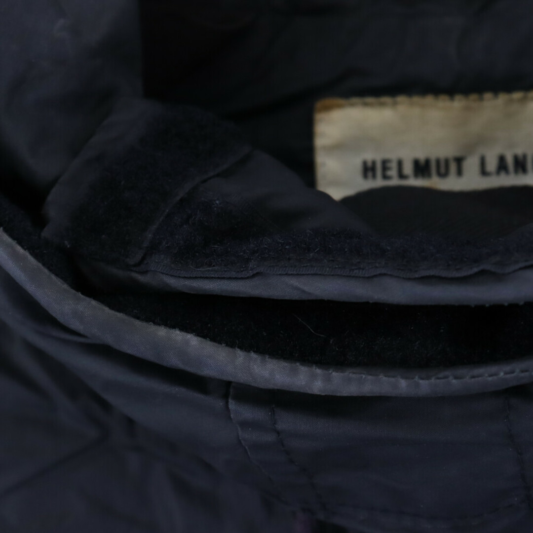 HELMUT LANG(ヘルムートラング)のHELMUT LANG ヘルムートラング 00s Archive アストロバイカージャケット コーティングジップアップジャケット アーカイブ ブラック メンズのジャケット/アウター(フライトジャケット)の商品写真