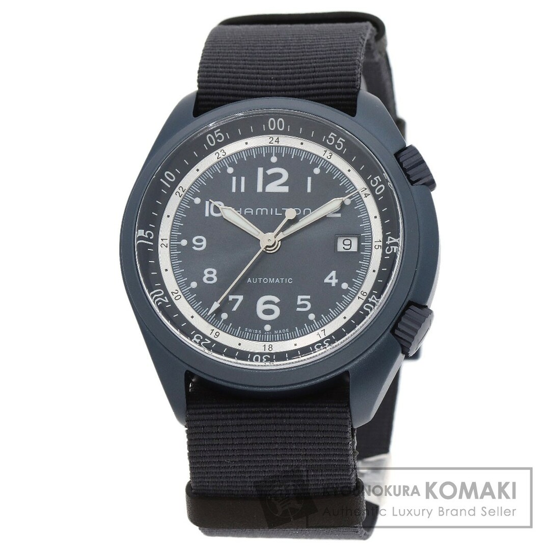 腕時計タイプHAMILTON H80495845 H804950 カーキアビエーションパイロット パイオニア アルミニウム オート 腕時計 アルミニウム キャンバス メンズ