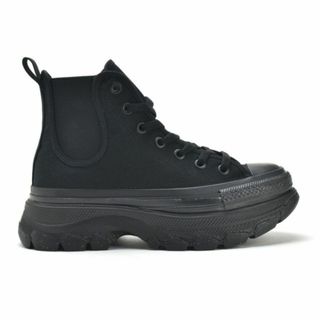 コンバース(CONVERSE)の【BLACK】コンバース オールスター (R) レディース トレックウエーブ サイドゴア HI ハイカット 厚底 ブラック 黒 CONVERSE(スニーカー)