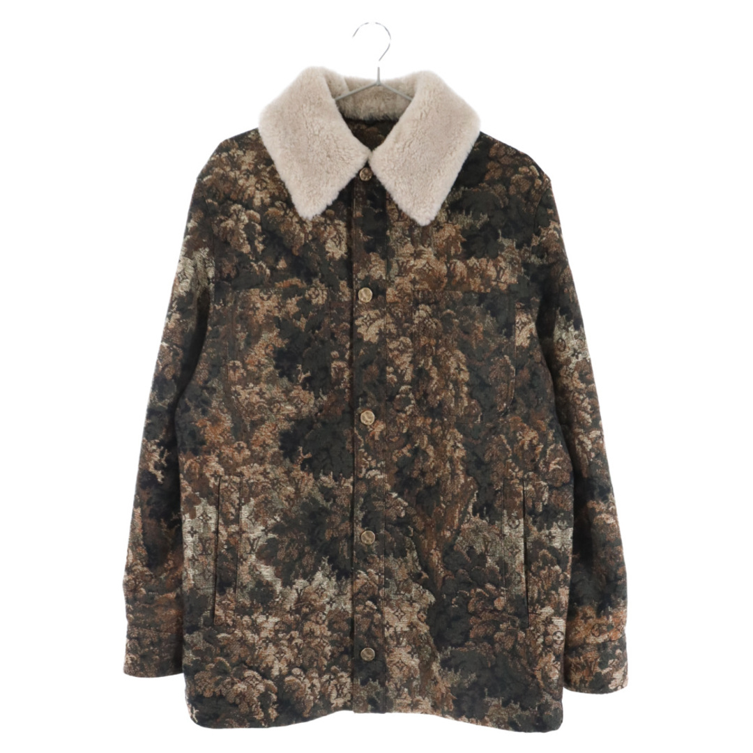 LOUIS VUITTON(ルイヴィトン)のLOUIS VUITTON ルイヴィトン 21SS Monogram Tapestry Shearling Jacket モノグラムシアリングジャケット ブラウン RM211M ZPZ HKA03W メンズのジャケット/アウター(フライトジャケット)の商品写真