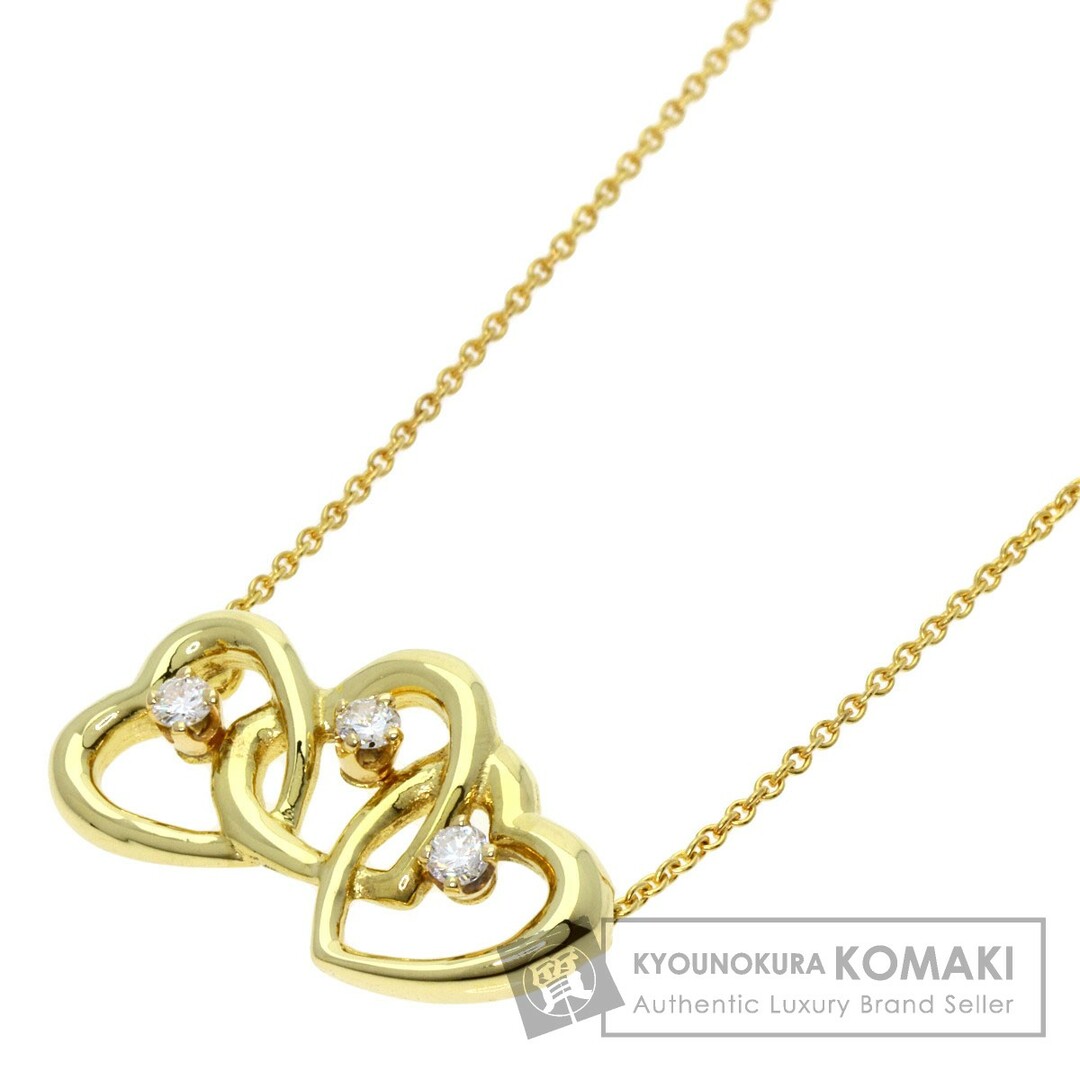 TIFFANY&Co. トリプルハート ダイヤモンド ネックレス K18YG レディースK18YGサイズ