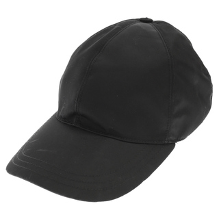 プラダ(PRADA)のPRADA プラダ サークルロゴサイドプレート ロゴベースボール キャップ 帽子 ブラック 2HC274(キャップ)