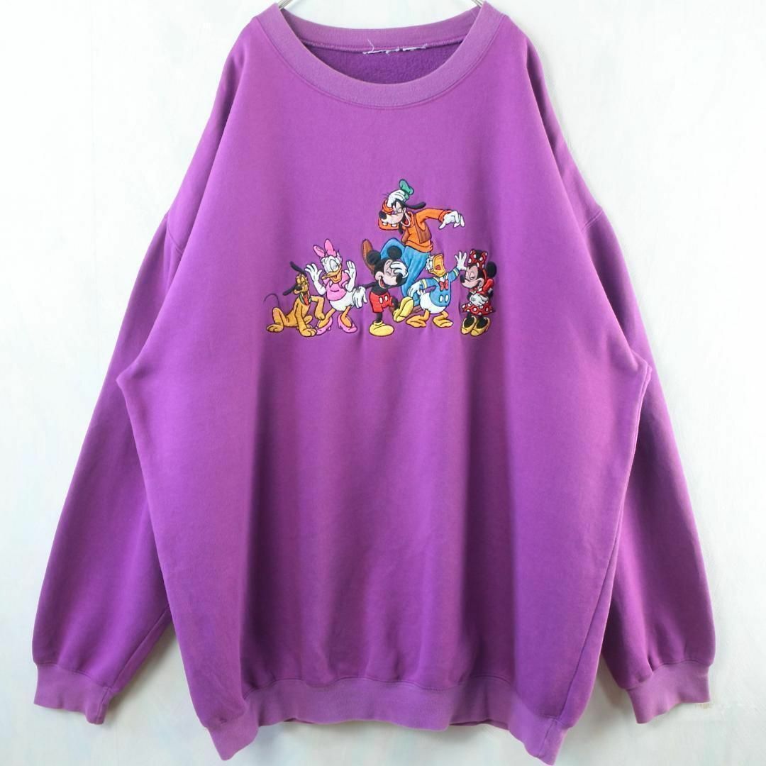 90s 激レア Disney ディズニー スウェット 刺繍 ヴィンテージ XXL