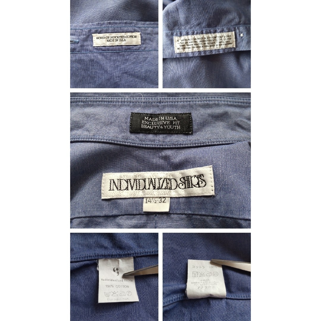 INDIVIDUALIZED SHIRTS(インディヴィジュアライズドシャツ)のINDIVIDUALIZED SHIRTS　ボタンダウンシャツ　usa製 メンズのトップス(シャツ)の商品写真