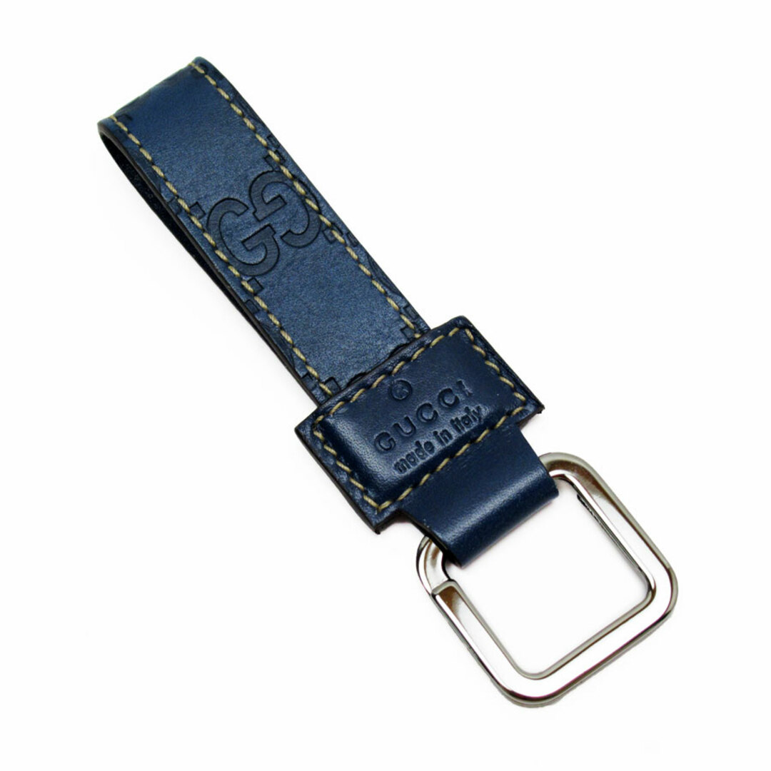 Gucci - グッチ GUCCI キーリング レザー ブルー メンズ 送料無料