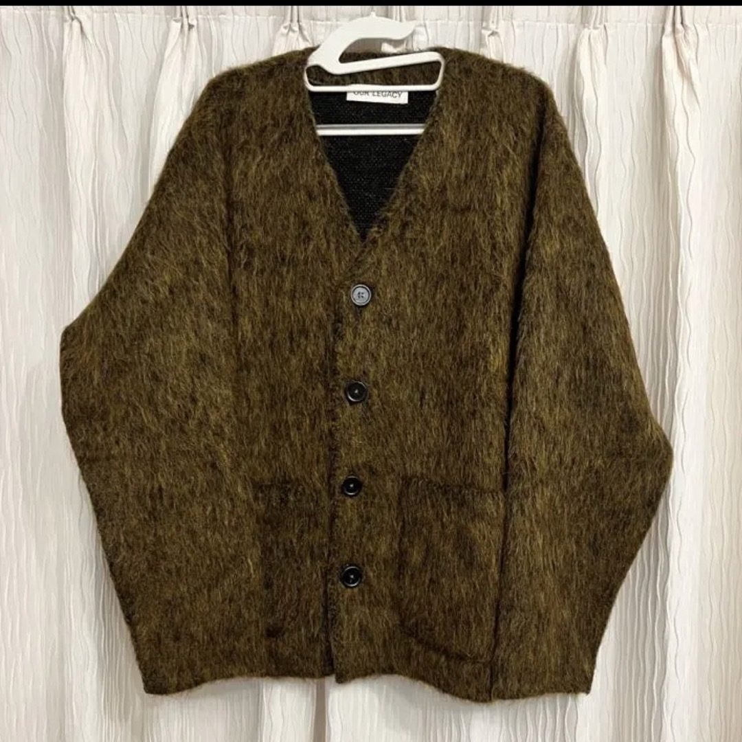Maison Martin Margiela - our legacy CARDIGAN OLIVE MELANGE MOHAIR