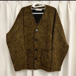 Maison Martin Margiela - our legacy CARDIGAN OLIVE MELANGE MOHAIR