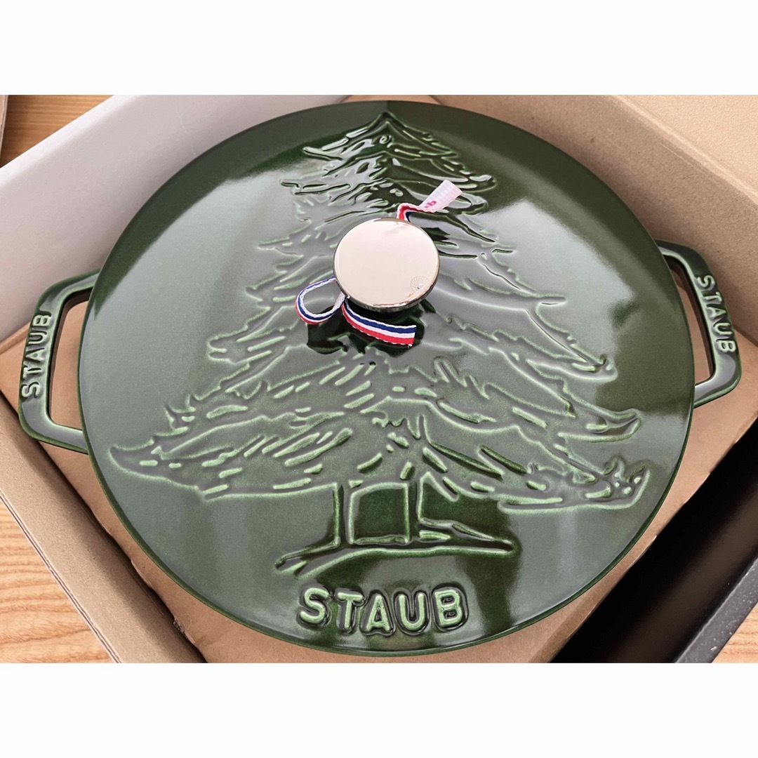 限定品 Staub ストウブ クリスマスツリー シグネチャーココット /24cm