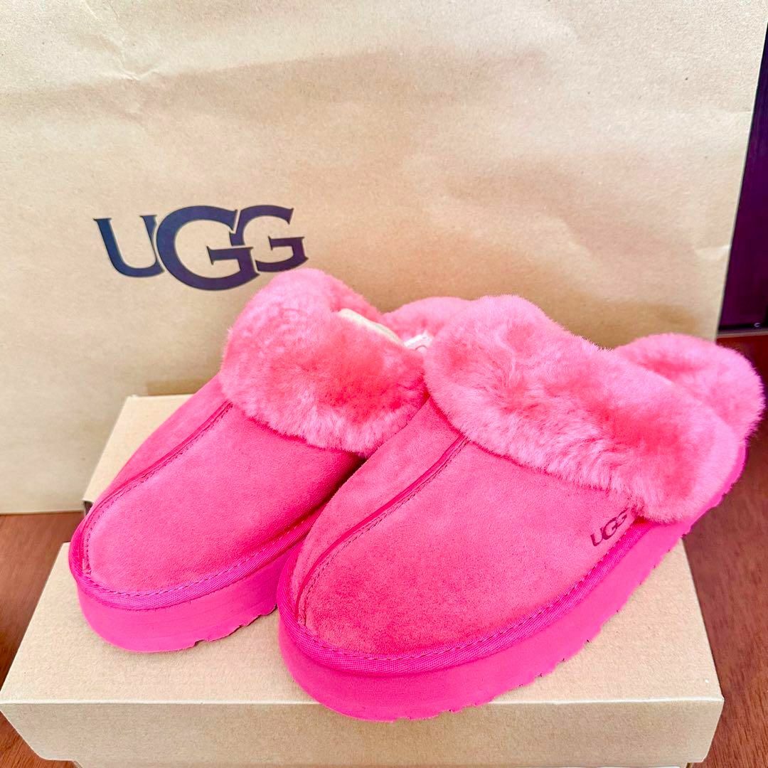 UGG - 【1点限り】UGG アグ ディスケット 厚底 サンダル ムートン ボア ...