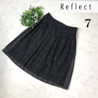 リフレクト(ReFLEcT)のリフレクトの透け感のある重ねスカート黒サイズ7（S）(ひざ丈スカート)