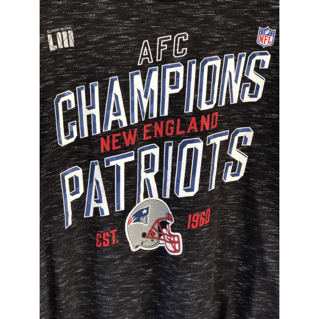 fanatic(ファナティック)のNFL　2019スーパーボール　ペイトリオッツ　Tシャツ　XL　ダークグレー メンズのトップス(Tシャツ/カットソー(半袖/袖なし))の商品写真