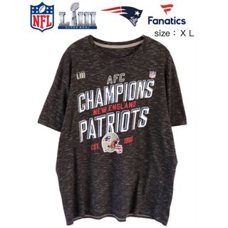 ファナティック(fanatic)のNFL　2019スーパーボール　ペイトリオッツ　Tシャツ　XL　ダークグレー(Tシャツ/カットソー(半袖/袖なし))