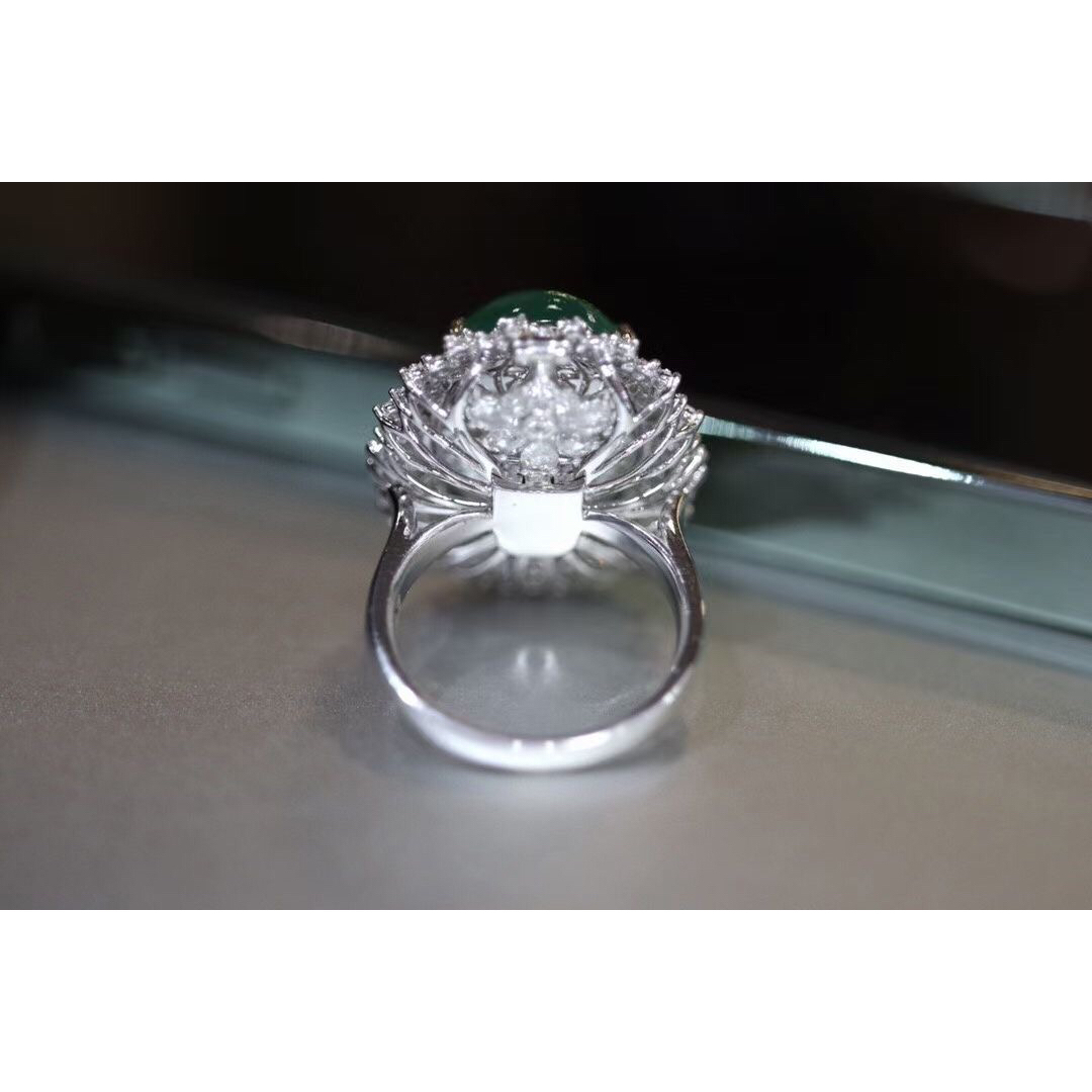 天然エメラルド ダイヤ リング ペンダントトップ2Way21.88ct k18fの ...