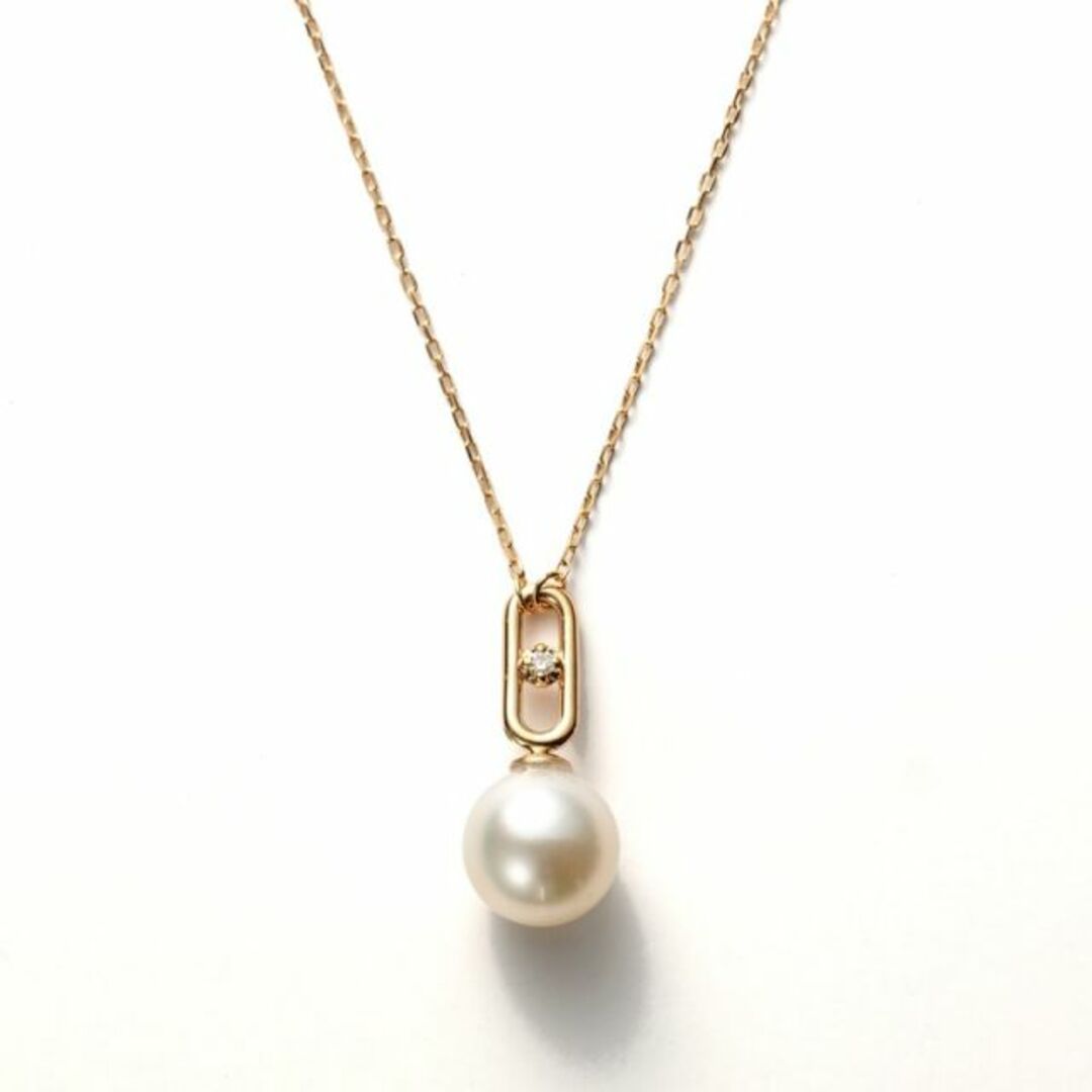 【 H＆D エイチ アンド ディ 】 K10 イエローゴールド YG あこや真珠 パール ダイヤモンド 0.006ct ネックレスのサムネイル