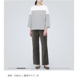 ムジルシリョウヒン(MUJI (無印良品))の無印良品【綿混ベロア　ストレートレギンス（十分丈）】スモーキーブラウン・S(レギンス/スパッツ)