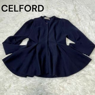 ✨美品✨CELFORD★STORY掲載ホールガーメントニットワンピース★ネイビー