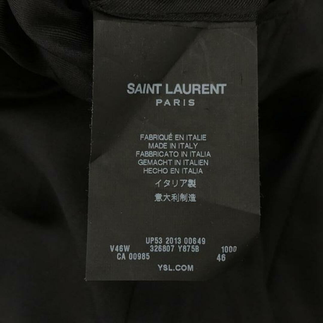 Saint Laurent(サンローラン)の【美品】  SAINT LAURENT / サンローラン | 2013 | エディ期 総裏地 シルク切替 1B テーラード スモーキング ジャケット | 46 | ブラック | メンズ メンズのジャケット/アウター(その他)の商品写真