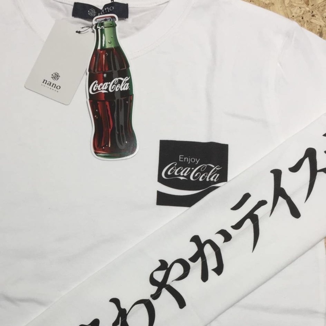 nano・universe(ナノユニバース)のnano universe Coca-Cola 長袖 Tシャツ S M ホワイト メンズのトップス(Tシャツ/カットソー(七分/長袖))の商品写真