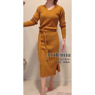 アンデミュウ(Andemiu)の【美品】Andemiu  ニットワンピース(ロングワンピース/マキシワンピース)