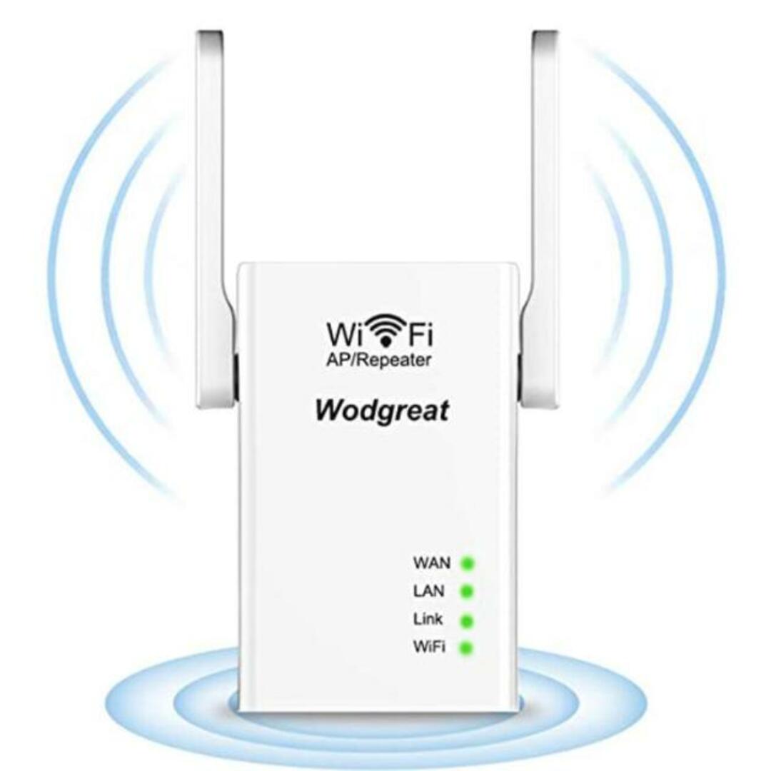 【送料無料】Wodgreat WiFi 白 リレー 無線 LAN リレー ブースター 信号 増幅器 2.4GHz 300Mbps Fア1-3 stock:Eア5-1 その他のその他(その他)の商品写真