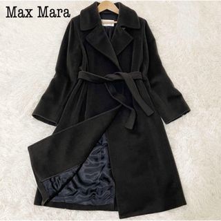 美品♡MaxMaraベルテッドコート マニュエラ イタリヤ製 ブラウン L相当